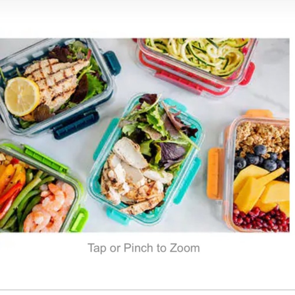 Ello 10-piece Glass Meal Prep Food Container Set - Picture 3 of 5